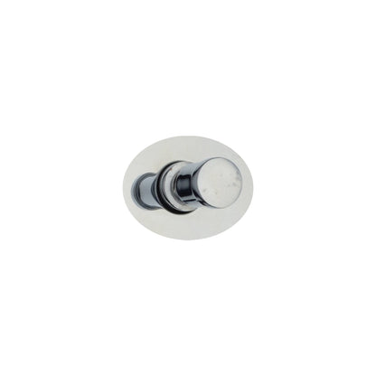 Kit doccia con incasso a due vie e soffione tondo 200 mm in ottone cromato Moon by CeramicStore | Lo specialista del tuo bagno