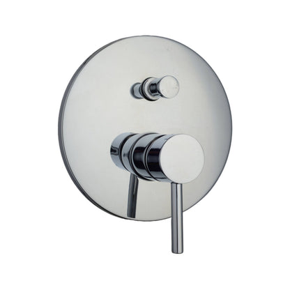 Kit doccia con incasso a due vie e soffione tondo 200 mm in ottone cromato Moon by CeramicStore | Lo specialista del tuo bagno