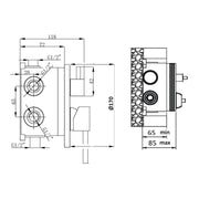 Miscelatore doccia ad incasso due vie con easy box Echo in ottone cromato by CeramicStore | Lo specialista del tuo bagno