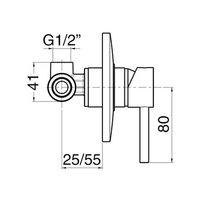 Composizione di miscelatori per lavabo, bidet e doccia una via Echo in ottone cromato by CeramicStore | Lo specialista del tuo bagno