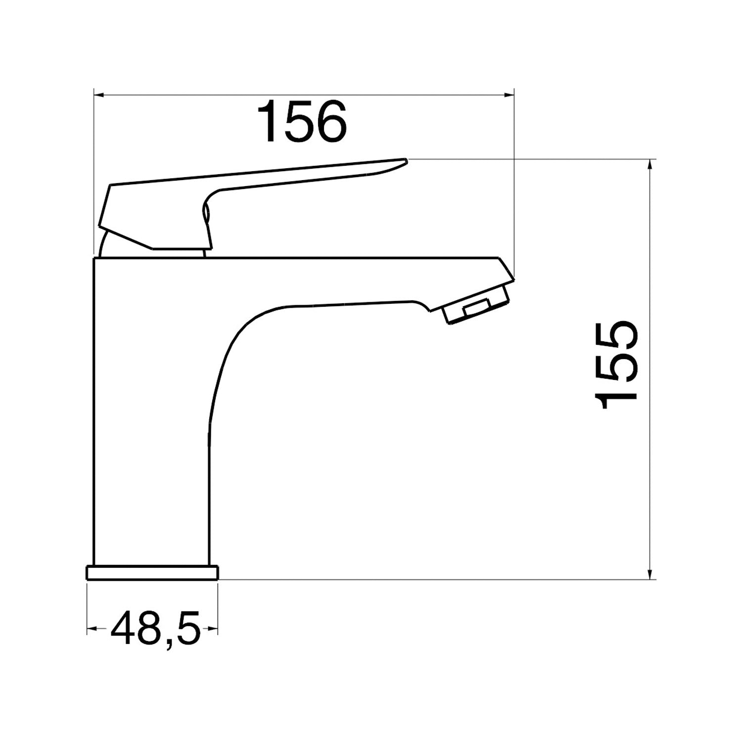 Composizione di miscelatori per lavabo, bidet e doccia una via quadro Echo in ottone cromato by CeramicStore | Lo specialista del tuo bagno