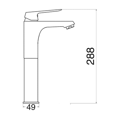 Composizione di miscelatori per lavabo alto, bidet e doccia una via Echo in ottone cromato by CeramicStore | Lo specialista del tuo bagno