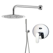 Kit doccia con incasso a due vie e soffione tondo 300mm in ottone cromato Echo by CeramicStore | Lo specialista del tuo bagno