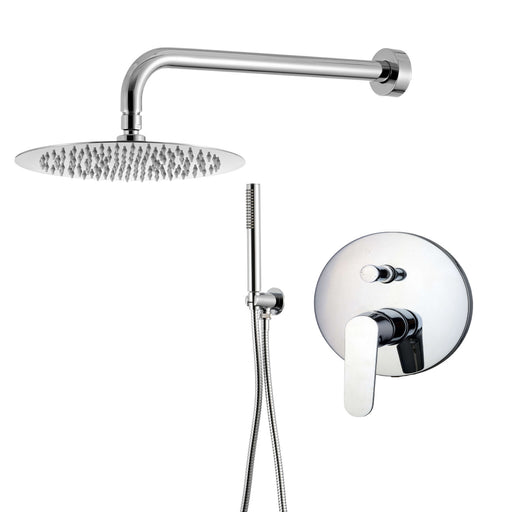 Kit doccia con incasso a due vie e soffione tondo 250mm in ottone cromato Echo by CeramicStore | Lo specialista del tuo bagno