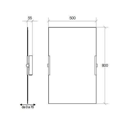 Specchio da parete rettangolare alto orientabile a filo lucido da parete Lineabeta Speci cm 64x80 by CeramicStore | Lo specialista del tuo bagno