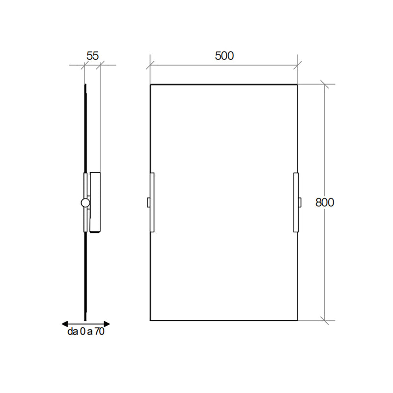 Specchio da parete rettangolare alto orientabile a filo lucido da parete Lineabeta Speci cm 64x80 by CeramicStore | Lo specialista del tuo bagno