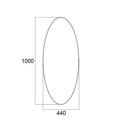 Specchio ovale essential da parete ultrapiatto Lineabeta Speci cm 44x100 by CeramicStore | Lo specialista del tuo bagno