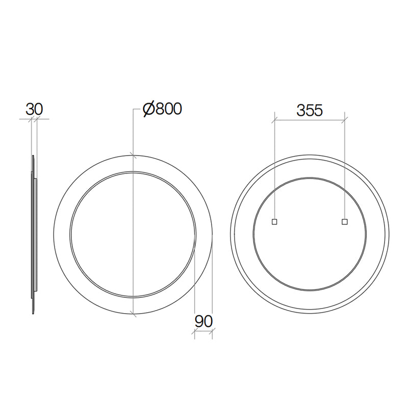 Specchio tondo con cornice illuminata da parete Lineabeta Speci diametro cm 80. Luce led by CeramicStore | Lo specialista del tuo bagno