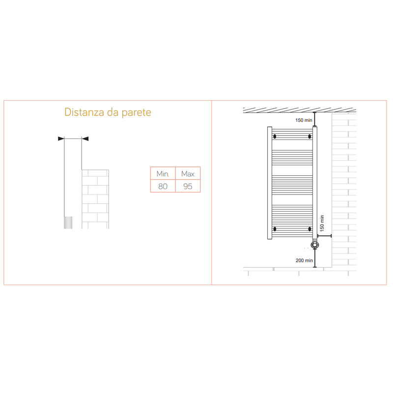 Termoarredo elettrico 1200x600 bianco Lazzarini E-Bolzano 600 watt con termostato by CeramicStore | Lo specialista del tuo bagno