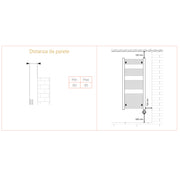 Termoarredo elettrico bianco 1800x600 Lazzarini E-Bolzano 1000 watt con termostato by CeramicStore | Lo specialista del tuo bagno