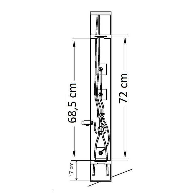Colonna doccia bianco multifunzione anticalcare con miscelatore e getto a cascata by CeramicStore | Lo specialista del tuo bagno