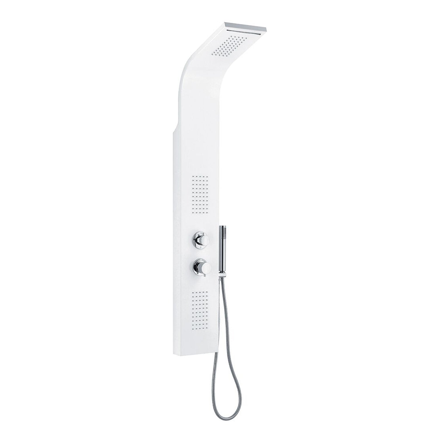 Colonna doccia bianco multifunzione anticalcare con miscelatore e getto a cascata by CeramicStore | Lo specialista del tuo bagno