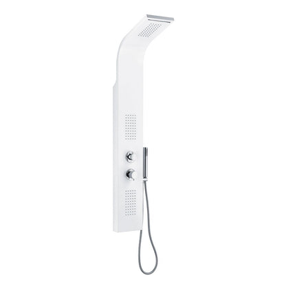 Colonna doccia bianco multifunzione anticalcare con miscelatore e getto a cascata by CeramicStore | Lo specialista del tuo bagno
