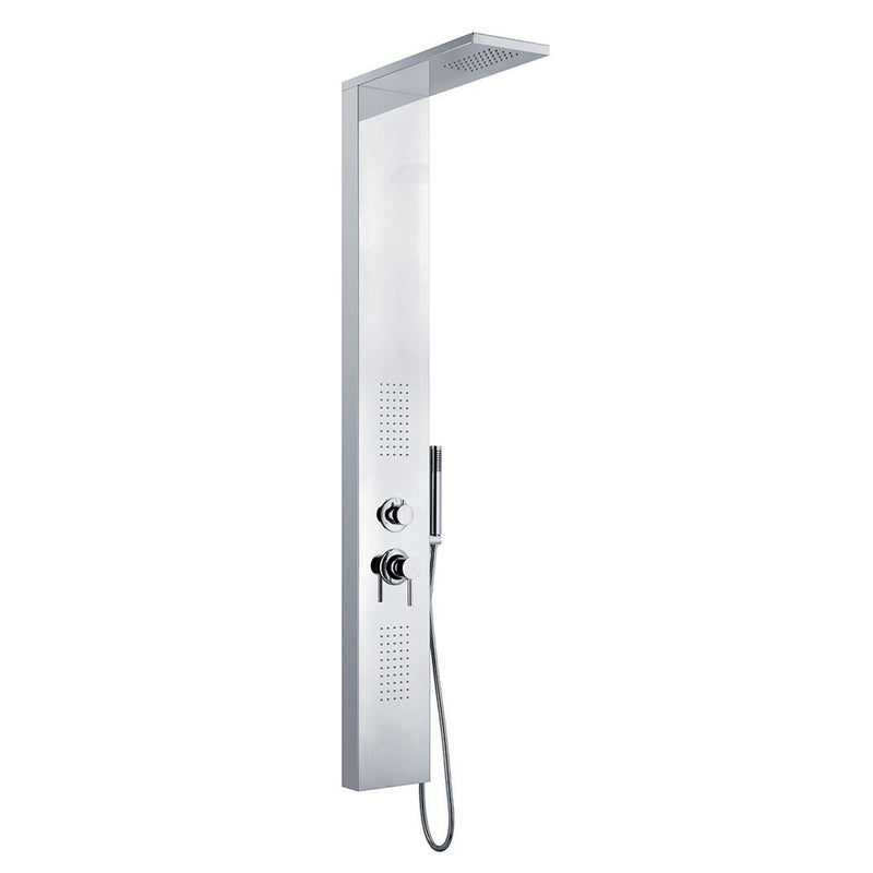 Colonna doccia in acciaio con miscelatore e multifunzione anticalcare by CeramicStore | Lo specialista del tuo bagno