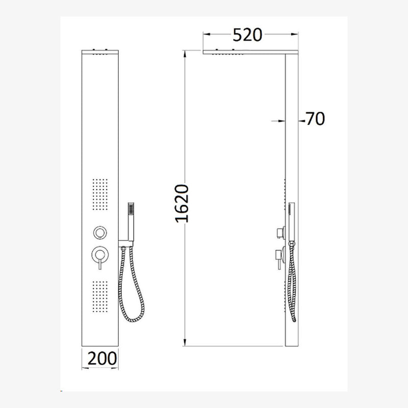 Colonna doccia in acciaio con miscelatore e multifunzione anticalcare by CeramicStore | Lo specialista del tuo bagno