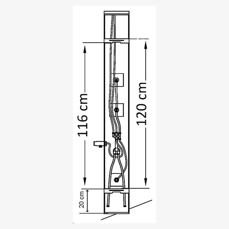 Colonna doccia in acciaio con miscelatore e multifunzione anticalcare by CeramicStore | Lo specialista del tuo bagno