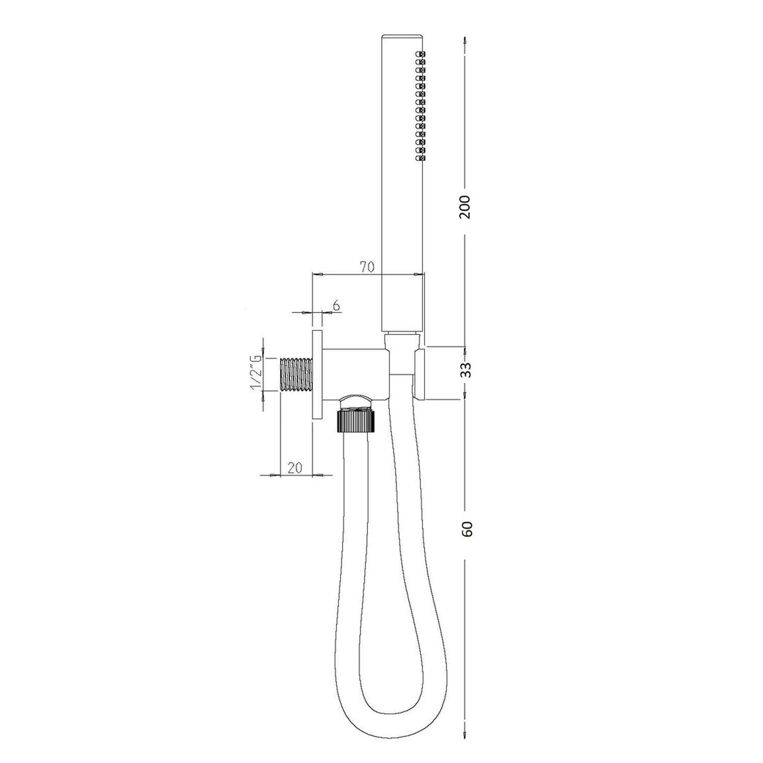 Set presa acqua con supporto, composto da doccia Artist e flessibile 150cm nero by CeramicStore | Lo specialista del tuo bagno