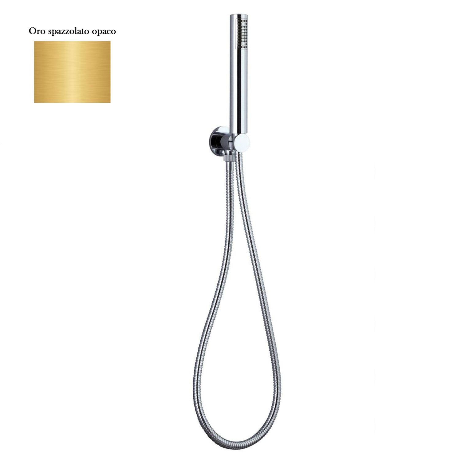 Set presa acqua con supporto, composto da doccia Artist e flessibile 150cm oro spazzolato by CeramicStore | Lo specialista del tuo bagno