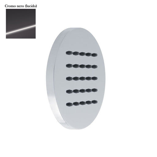 Soffione body jet a parete 100mm in ottone cromo nero by CeramicStore | Lo specialista del tuo bagno