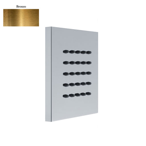 Soffione body jet a parete quadro 100mm in ottone bronzo by CeramicStore | Lo specialista del tuo bagno