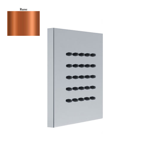 Soffione body jet a parete quadro 100mm in ottone rame by CeramicStore | Lo specialista del tuo bagno