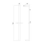 Saliscendi in ottone 10x30mm doccia Glamour e flessibile cromo by CeramicStore | Lo specialista del tuo bagno