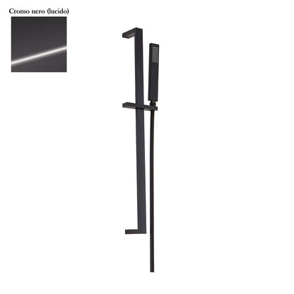 Saliscendi in ottone 10x30mm doccia Master e flessibile cromo nero by CeramicStore | Lo specialista del tuo bagno