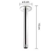 Braccio doccia diametro 20 cm con rosone 15 cm à¸ e attacco universale - Cromato by CeramicStore | Lo specialista del tuo bagno