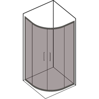 Box doccia semicircolare apertura scorrevole 90x90 cm in cristallo trasparente da 6 mm Dioniso - Offerta by CeramicStore | Lo specialista del tuo bagno