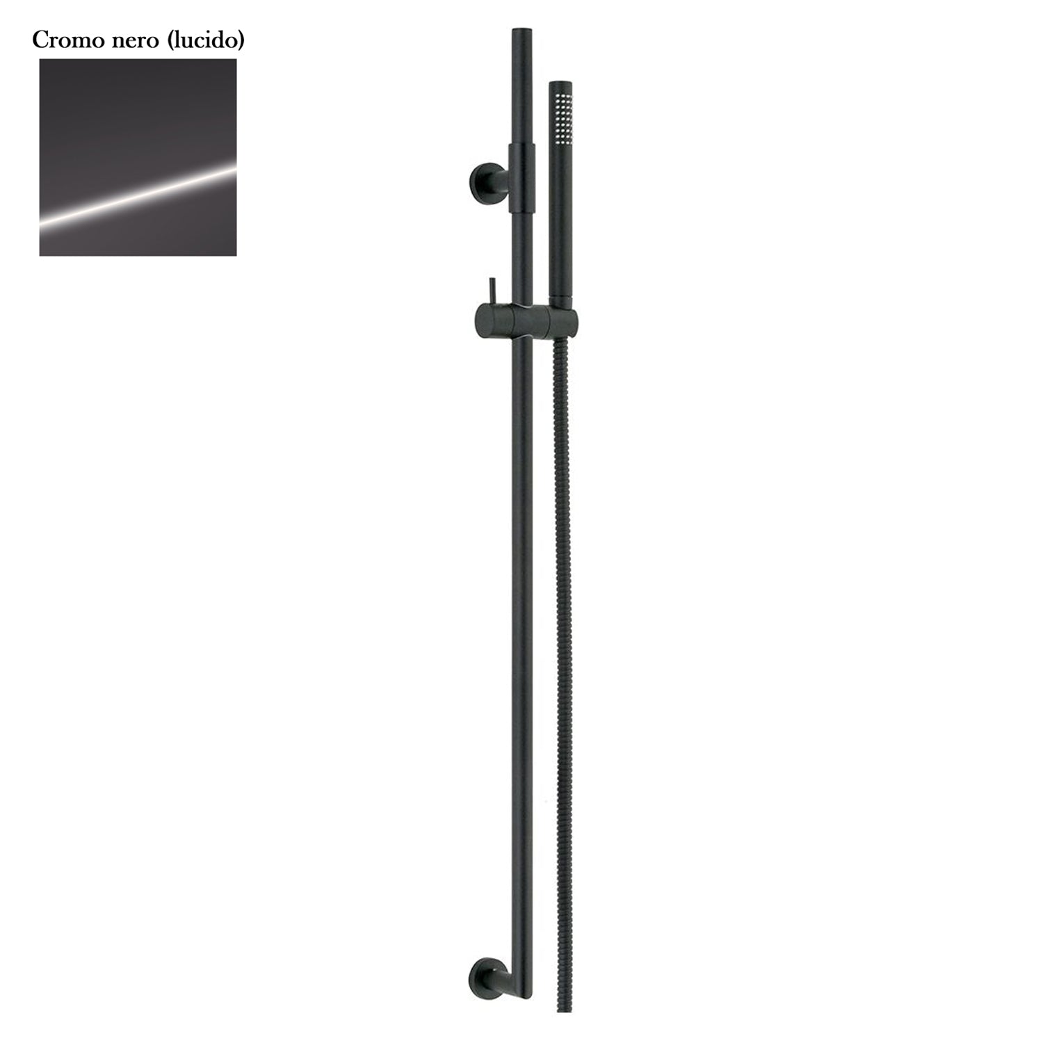 Saliscendi in ottone 2cm x 90cm doccia Artiste flessibile cromo nero by CeramicStore | Lo specialista del tuo bagno