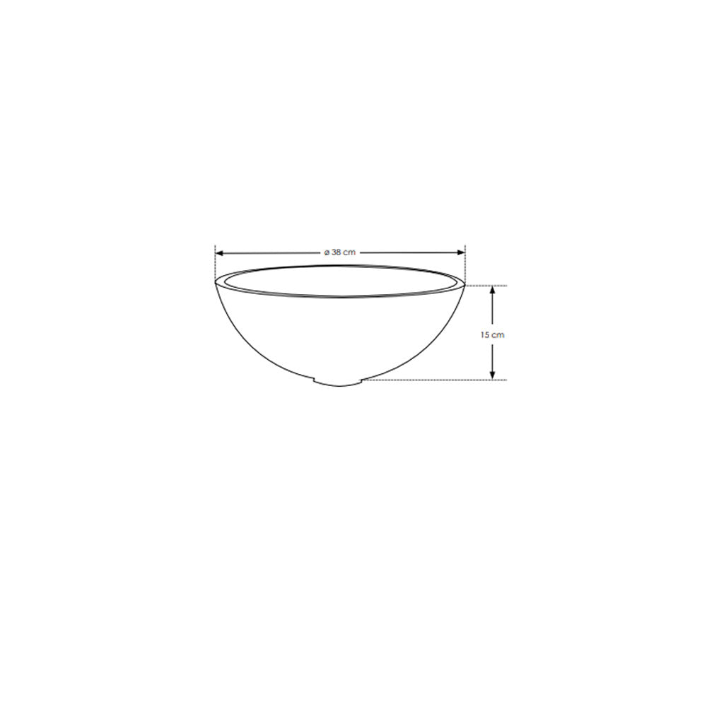 Lavandino da appoggio 'Pop Basin' in resina à˜ 38x15h cm by Cipi - Bianco matt