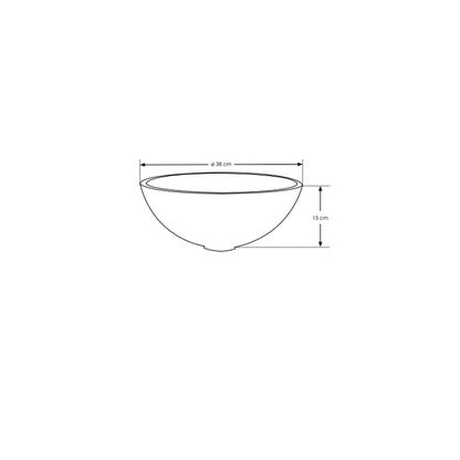 Lavandino da appoggio 'Pop Basin' in resina à˜ 38x15h cm by Cipi - Bianco matt