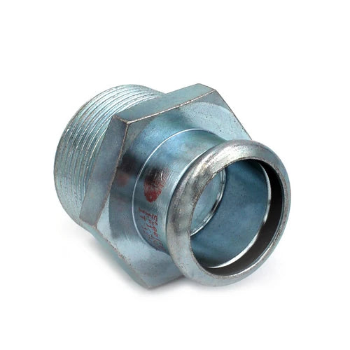Manicotto misto filetto maschio a pressare in acciaio al carbonio 2 1/2 x 76 1