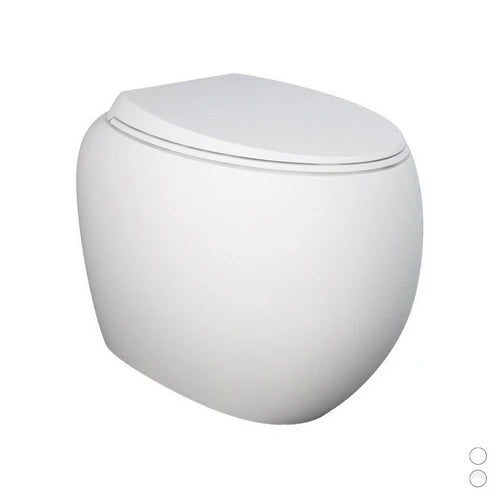 Vaso filo muro cloud rimless fissaggio nascosto bianco opaco matt