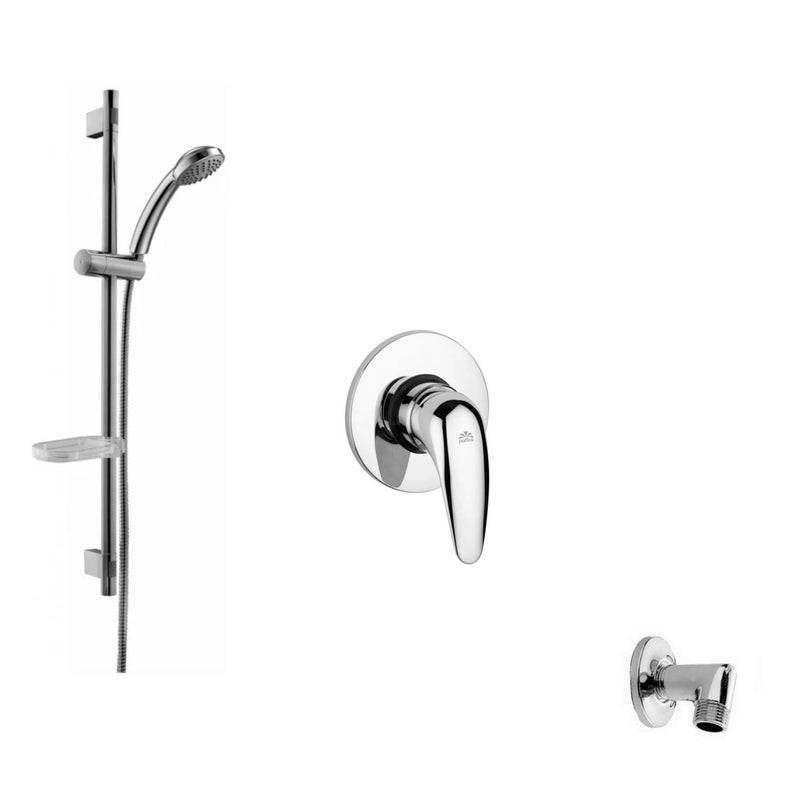 Set saliscendi con asta in metallo, miscelatore incasso e presa d'acqua incasso Paffoni by CeramicStore | Lo specialista del tuo bagno
