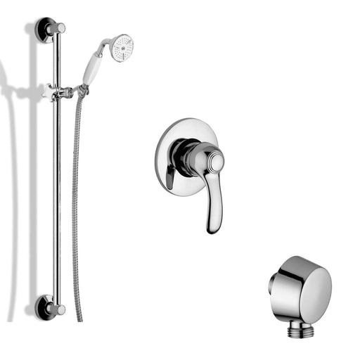 Set Saliscendi Belinda con doccia retrà², miscelatore incasso con leva e presa d'acqua tonda a muro Paffoni by CeramicStore | Lo specialista del tuo bagno