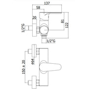 Miscelatore doccia esterno serie Green modello Gr168cr senza doccetta Paffoni by CeramicStore | Lo specialista del tuo bagno