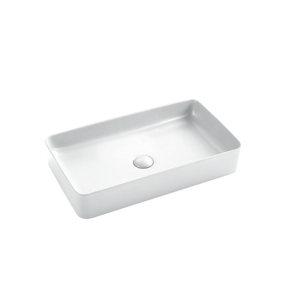 Lavabo da appoggio Rettangolare 60x34 cm Bianco Lucido Ceramica Althea collezione FLAG