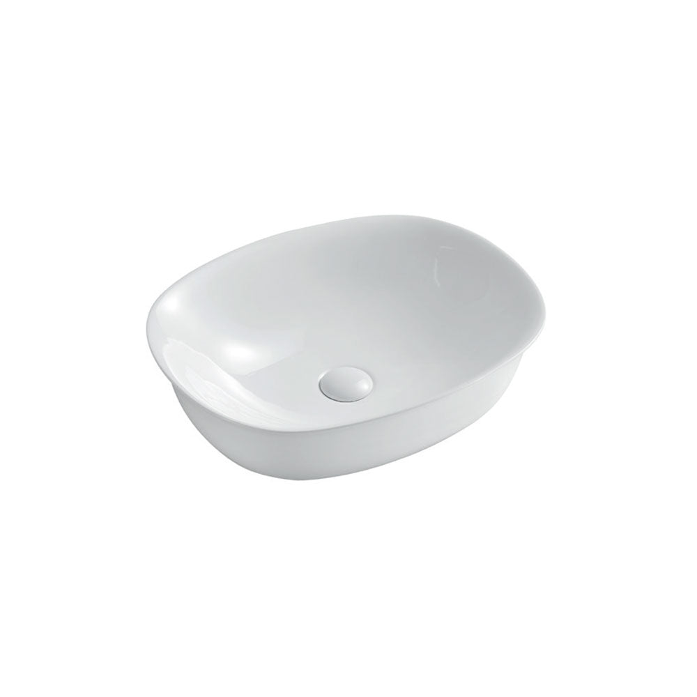 Lavabo da appoggio Rettangolare 50x40 cm Bianco Lucido Ceramica Althea collezione LAP