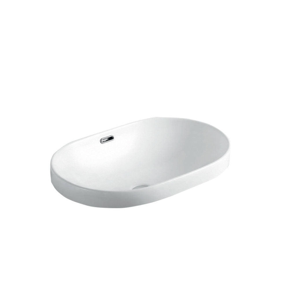 Lavabo da incasso Ovale 60x40 cm Bianco Lucido Ceramica Althea collezione JES by CeramicStore | Lo specialista del tuo bagno