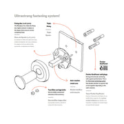 Appendino a muro in ottone cromato della collezione 'Architect s+' by Cosmic cm 5,5x6x5,5 by CeramicStore | Lo specialista del tuo bagno