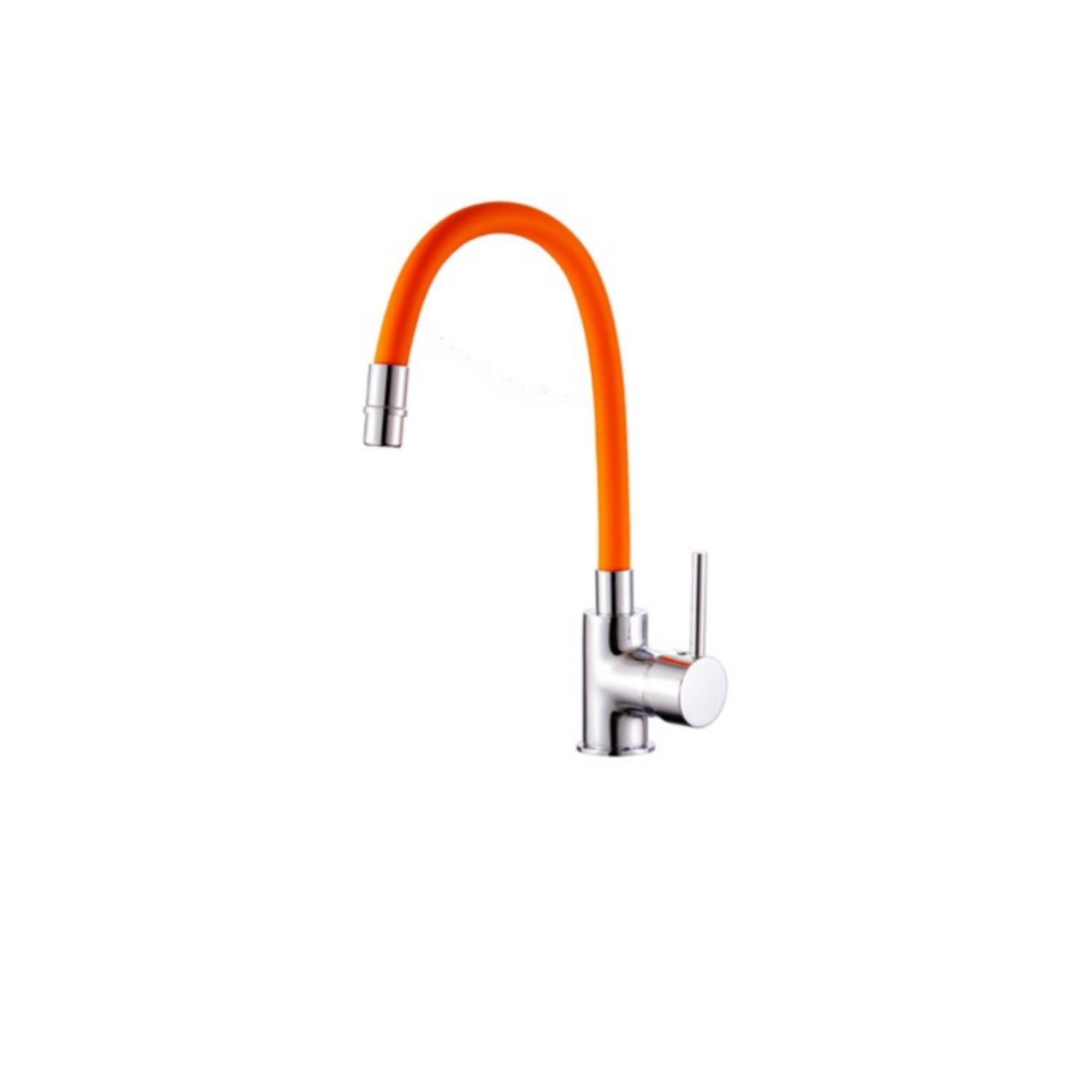 Miscelatore cucina in ottone cromato con canna snodata arancione Keller taps by CeramicStore | Lo specialista del tuo bagno