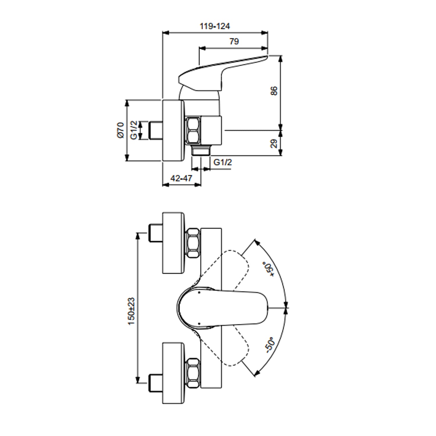 Miscelatore esterno per doccia o vasca di marca Ideal Standard Ceraflex by CeramicStore | Lo specialista del tuo bagno