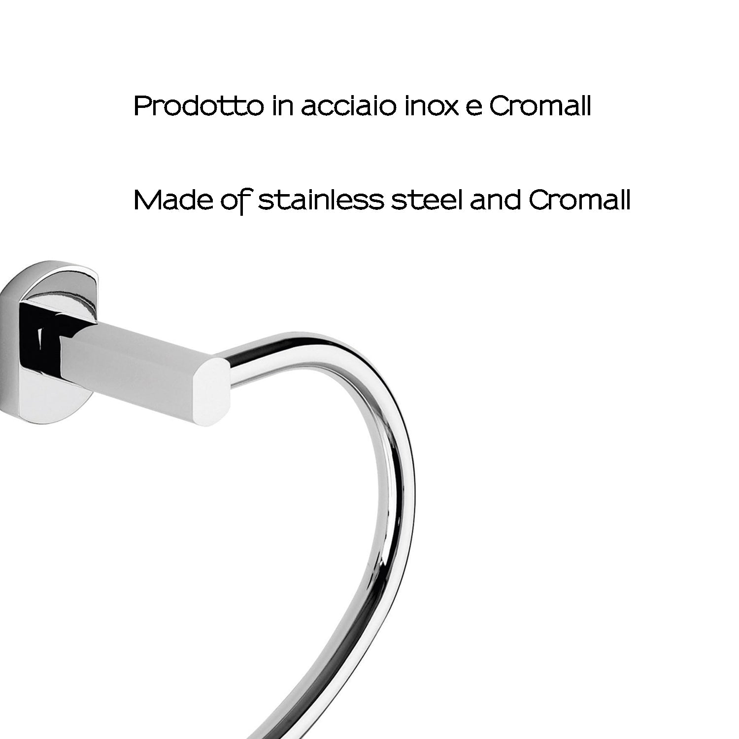 Porta asciugamani ad anello con installazione a parete di Gedy serie Edera Plus - Cromato by CeramicStore | Lo specialista del tuo bagno