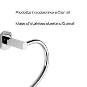 Porta asciugamani ad anello con installazione a parete di Gedy serie Edera Plus - Cromato by CeramicStore | Lo specialista del tuo bagno