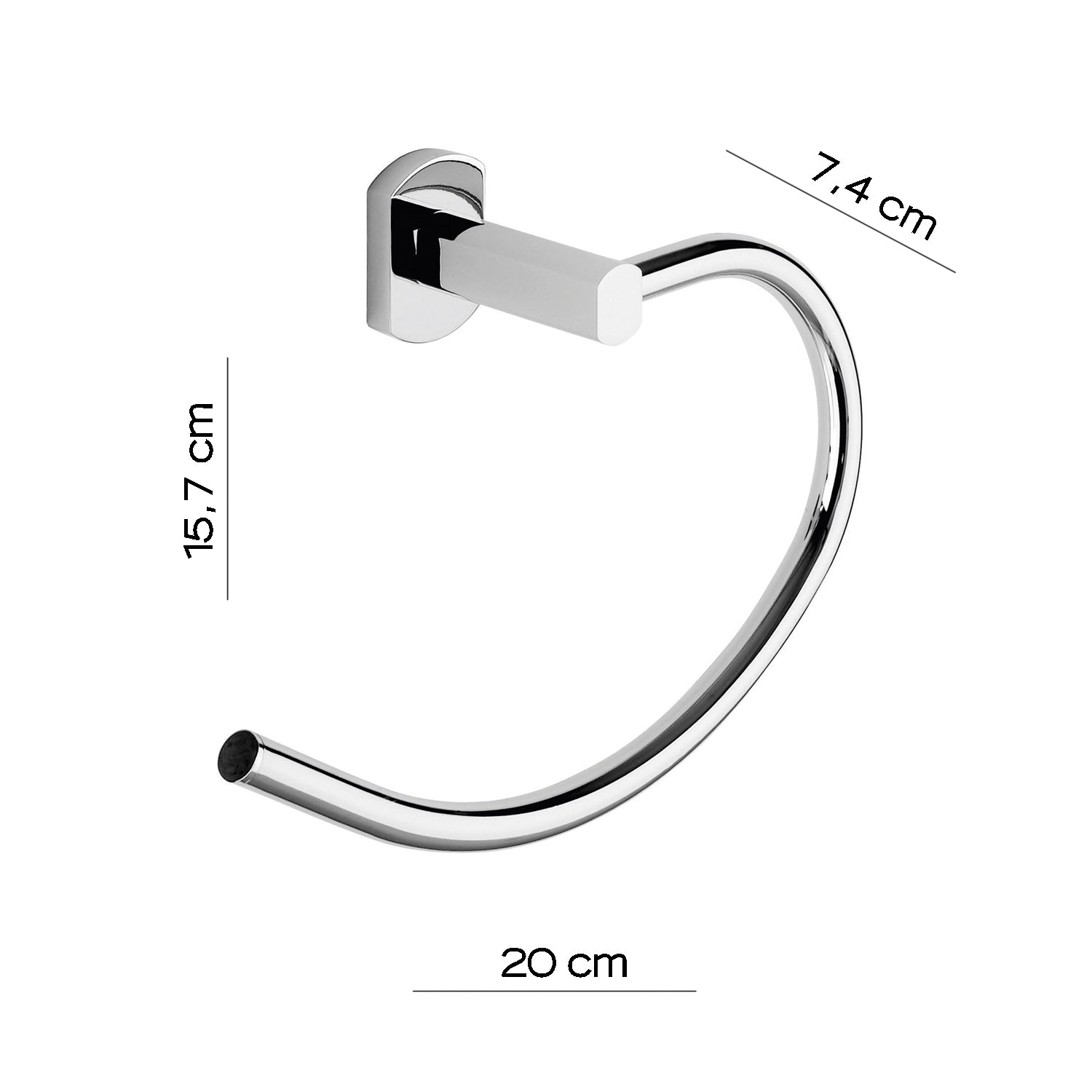 Porta asciugamani ad anello con installazione a parete di Gedy serie Edera Plus - Cromato by CeramicStore | Lo specialista del tuo bagno
