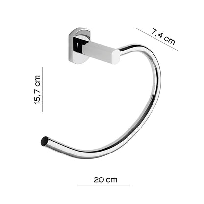 Porta asciugamani ad anello con installazione a parete di Gedy serie Edera Plus - Cromato by CeramicStore | Lo specialista del tuo bagno