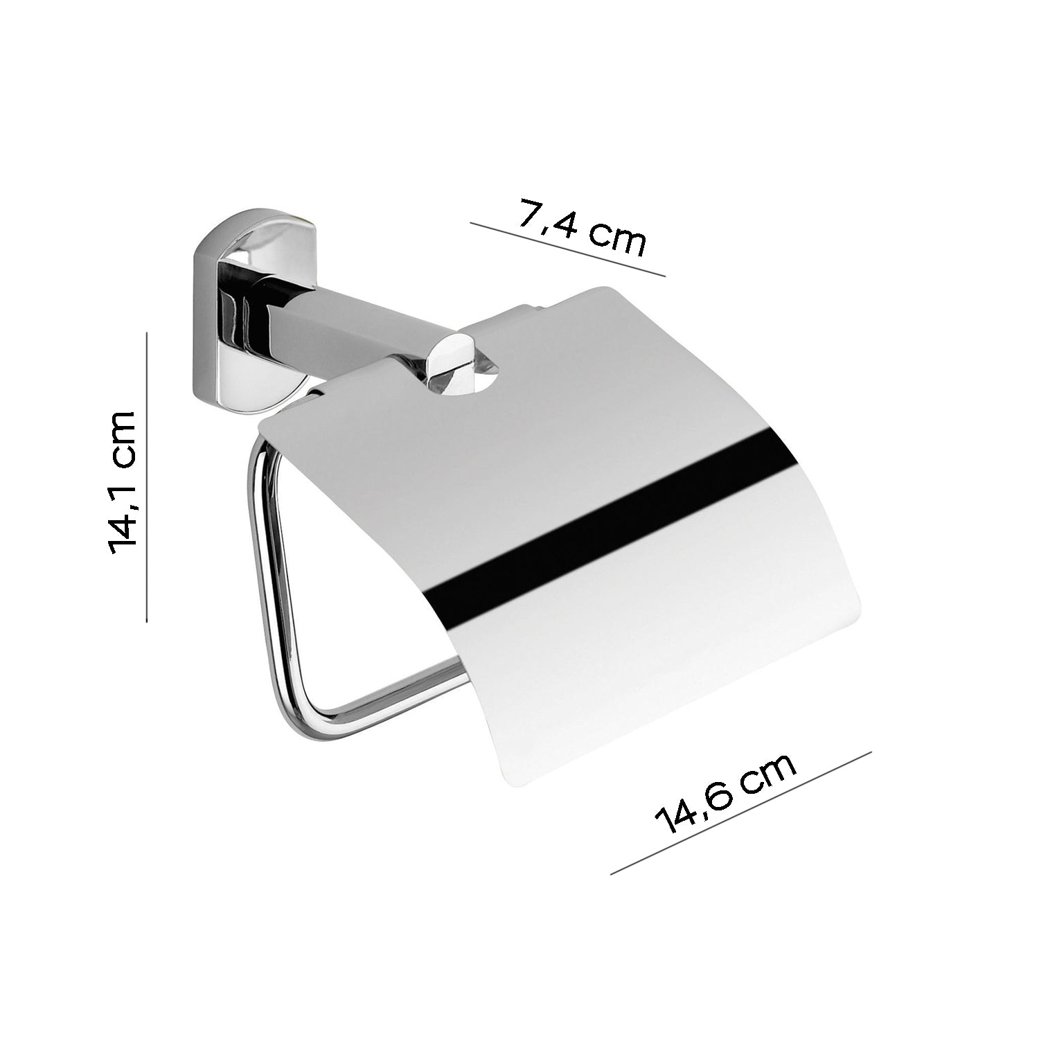 Porta carta igienica coperto a parete di Gedy serie Edera Plus - Cromato
