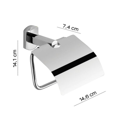 Porta carta igienica coperto a parete di Gedy serie Edera Plus - Cromato