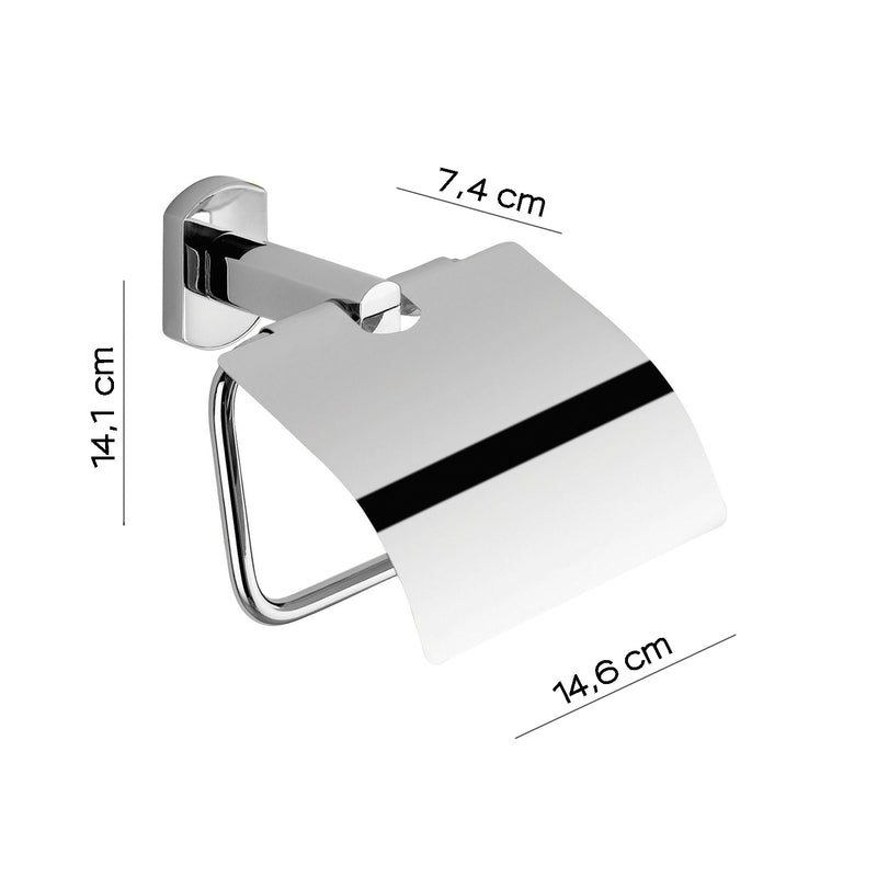 Porta carta igienica coperto a parete di Gedy serie Edera Plus - Cromato